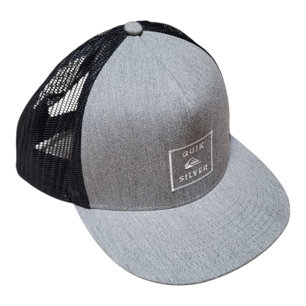 Quiksilver Men's Grey and Black Clipster Trucker Hat